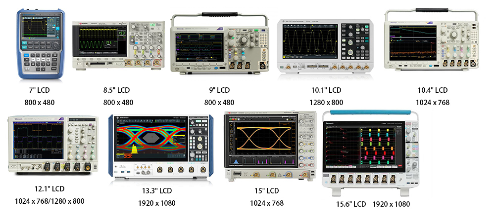Oscilloscopes LCD screen